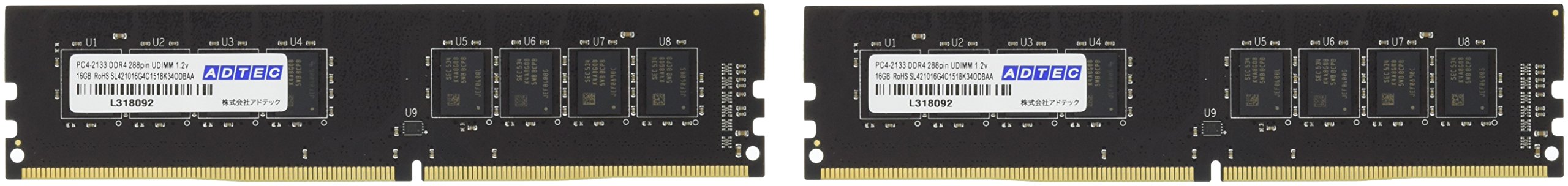 Amazon | アドテック DDR4-2133 UDIMM 16GB 2枚組 6年保証