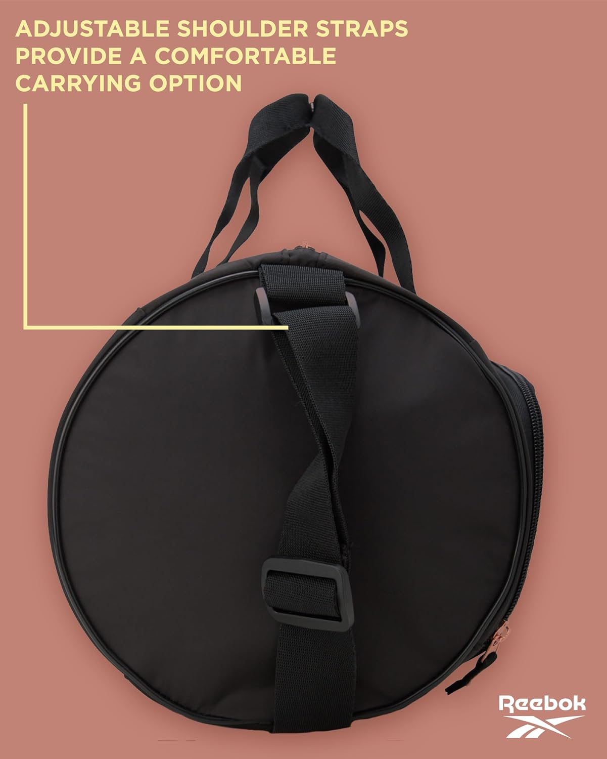 Reebok Duffle Bag - Carry On Gym Bag for Workout With Adjustable Shoulder Strap - Compact Travel Bags for Women and Men, Easton Black - Image 4