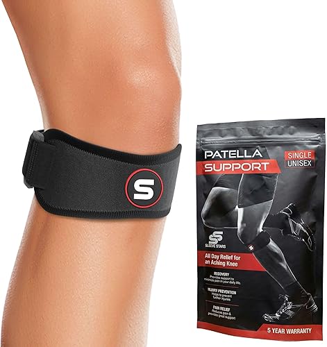 SS SLEEVE STARS Patellar Tendon Support Strap Swedish Brand for Women & Men Effective Osgood Schlatter Knee Brace Youth & Kids with 3 Adjustable