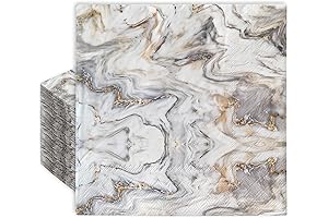 Graceful Marble Paper Napkins in Grey