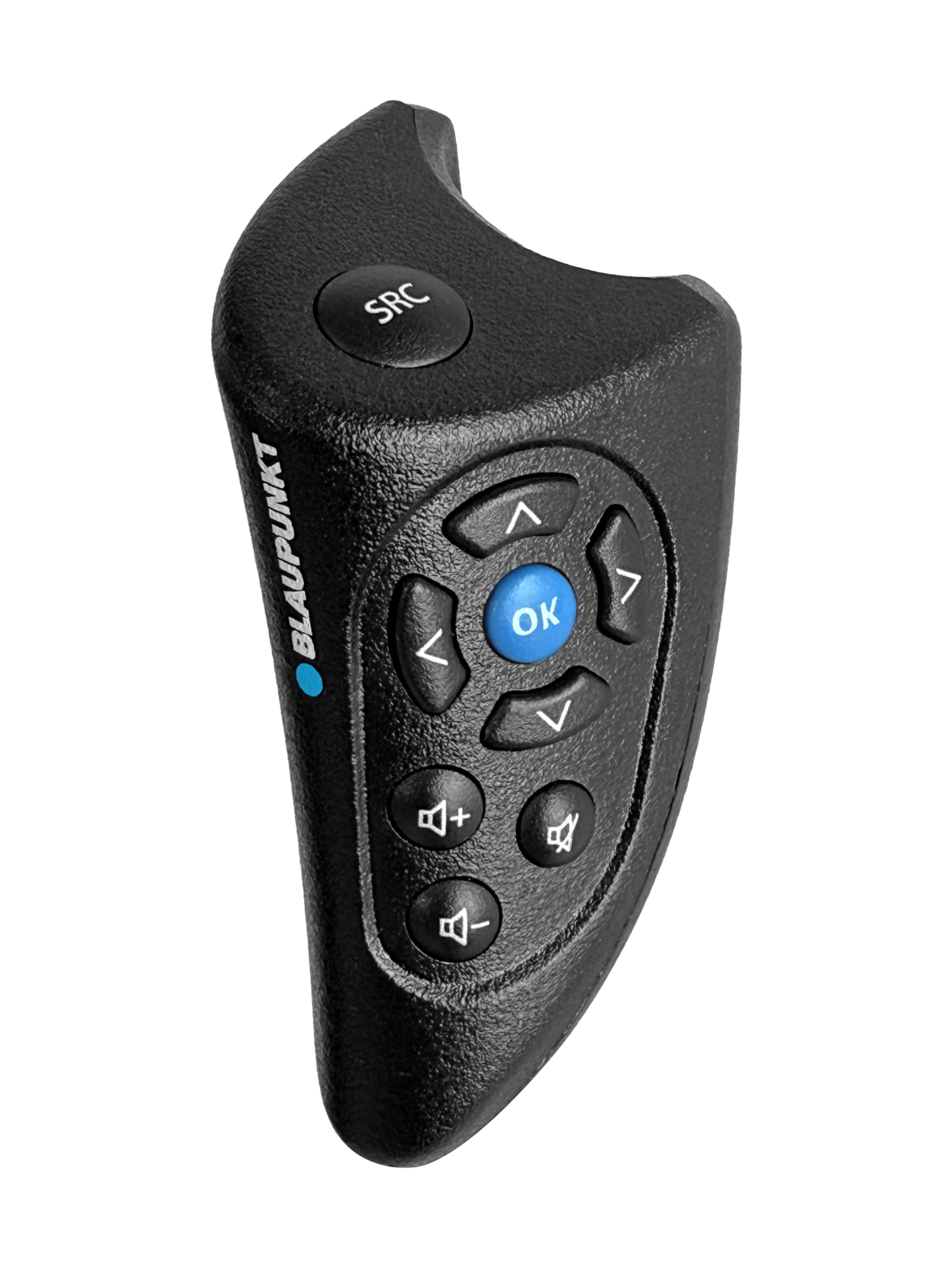 Blaupunkt RC-26, pilot zdalnego sterowania na kierownicy, ergonomiczny design retro, 9 przycisków, interfejs SWC z wtyczką jack 3,5 mm, czarny matowy