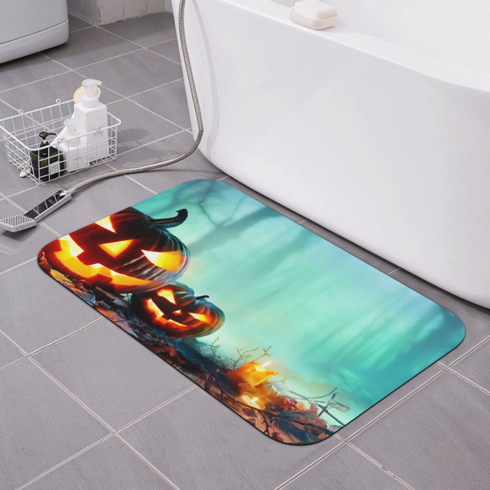 Tapis de bain super absorbant séchage rapide Halloween 40x60