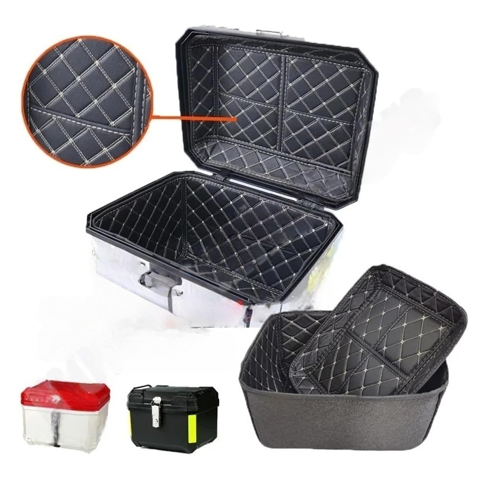 Fodera Bauletto Moto Per 36L/45L/57L/70L Universale Del Motociclo Trunk Liner Box Cuscino Interno Moto Fodere Caso Della Protezione Fodera Pad Accessori