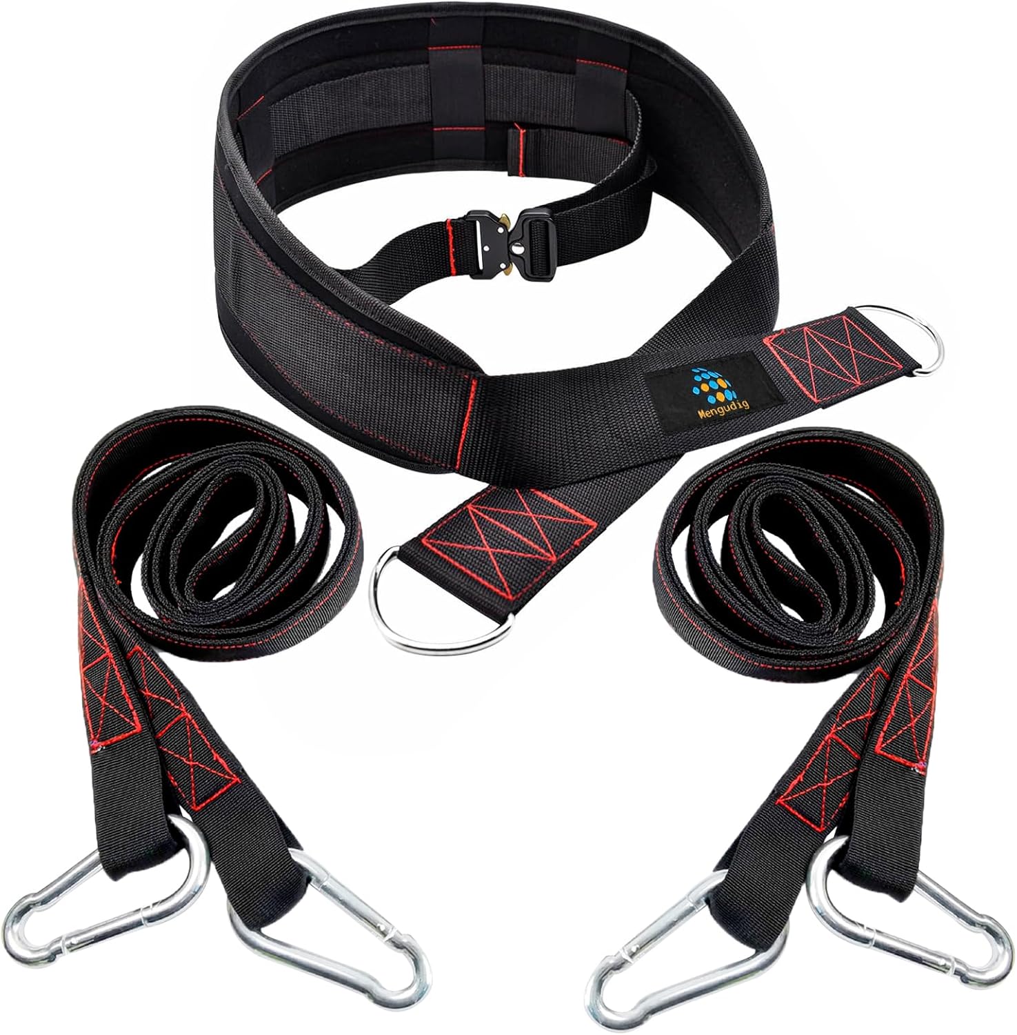 Mengudig Pro Belt for Pulling,Strenth Training,Adjustable Closur Sled