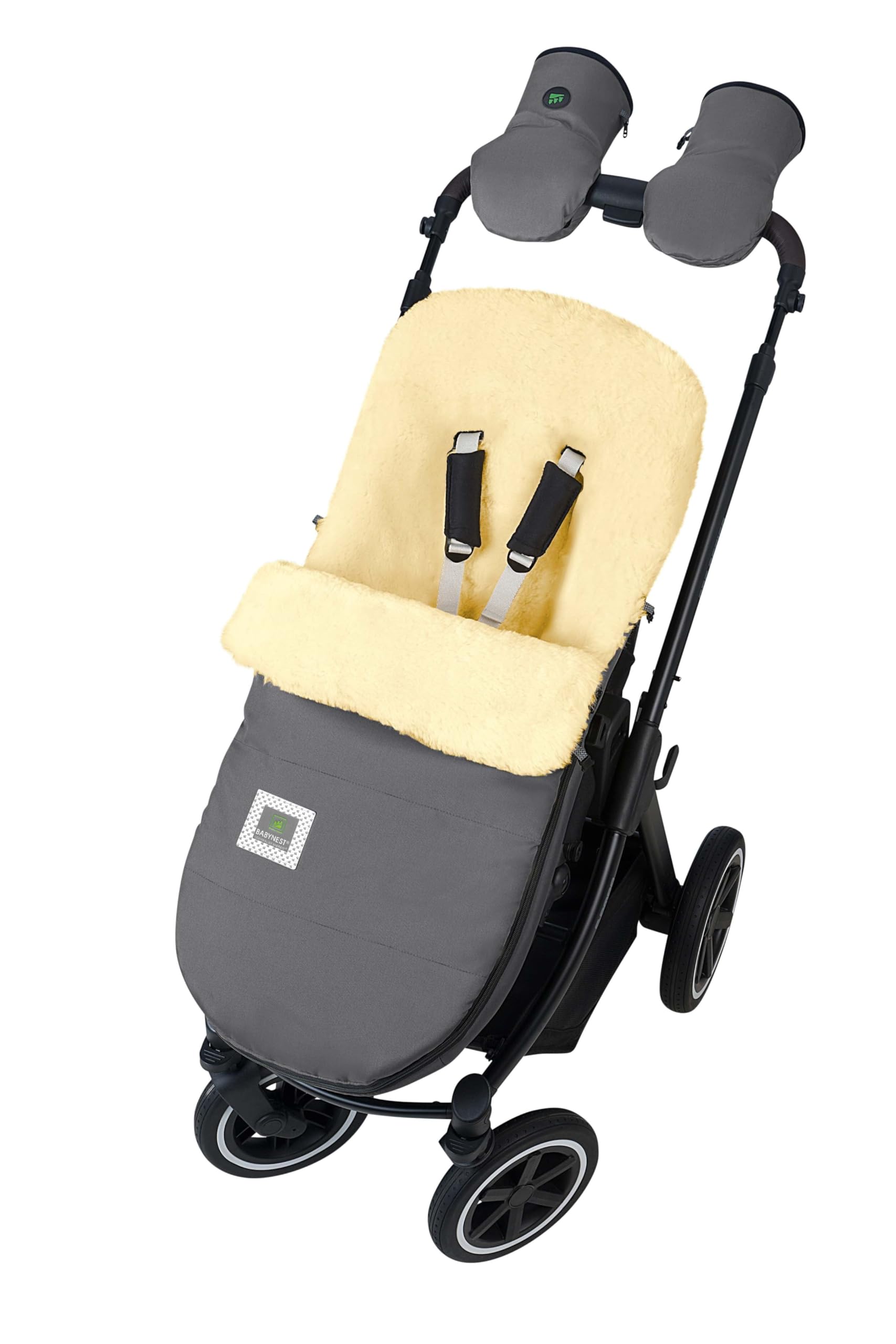 Odenwälder Kinderwagen Lammfell-Fusssack Winter Baby | Baby Fußsack Kinderwagen Winter | Fußsack Buggy, Kinder Winterfußsack (180)