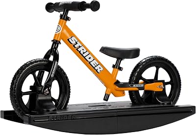Strider Sport 2-in-1 Rocking Bike, Orange- Helps Teach Baby How to Ride a Balance Bicycle - for Kids 6 Months to 4 Years-Easy Assembly, Tool-Free Adjustments
