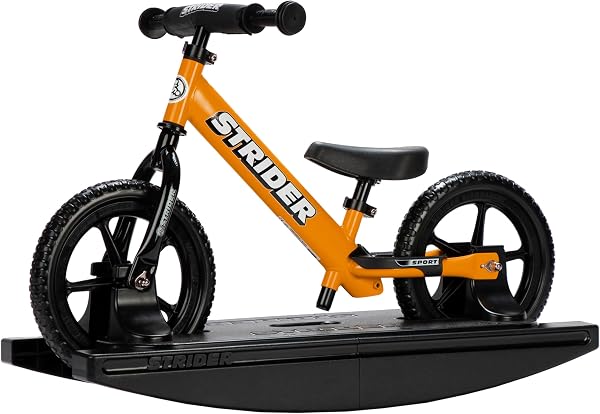 Strider Sport 2-in-1 Rocking Bike, Orange- Helps Teach Baby How to Ride a Balance Bicycle - for Kids 6 Months to 4 Years-Easy Assembly, Tool-Free Adjustments