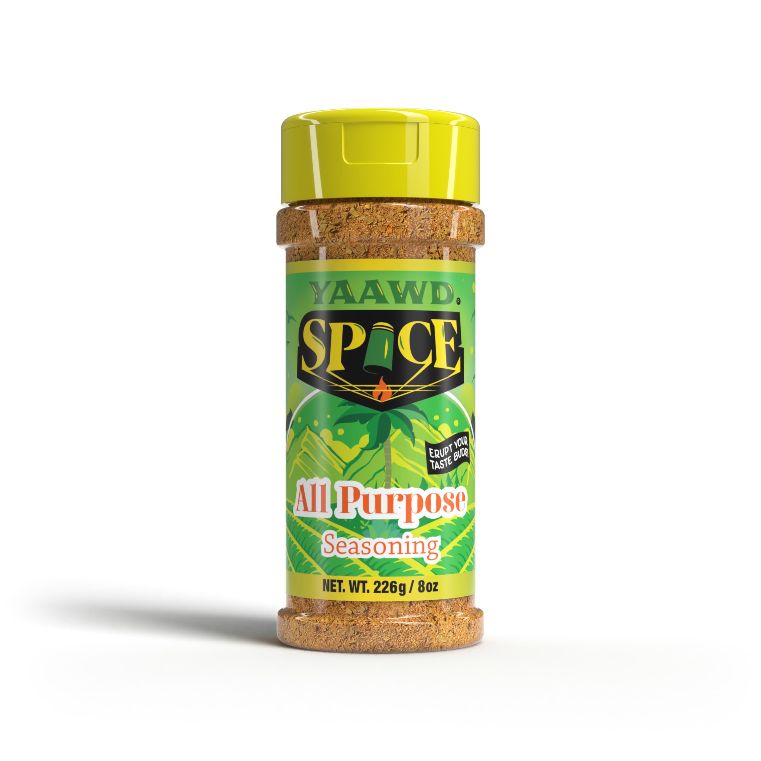 Yaawd Spice Gourmet All-Purpose Seasoning - Authentic Jamaican Spice Blend for Chicken, Pork, Beef, Vegetables, Seafood & More - No MSG, All Natural, Gluten Free - Erupt Your Taste Buds - 8oz