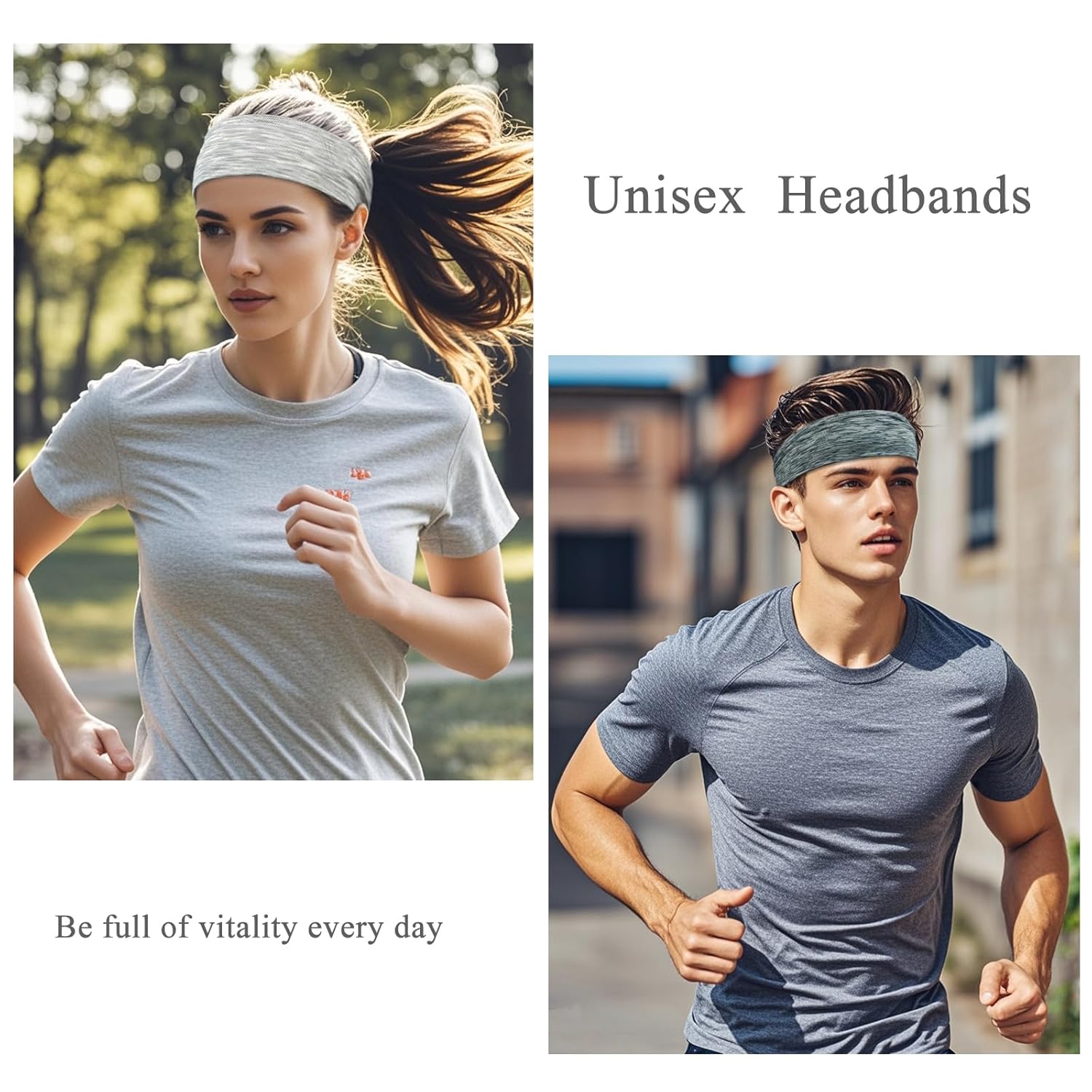 Headbands For Women 12 Pack Headband Yoga Elastic Head Bands Women's Hair Band Workout Soft Sweat Hairbands Accessories - Image 4