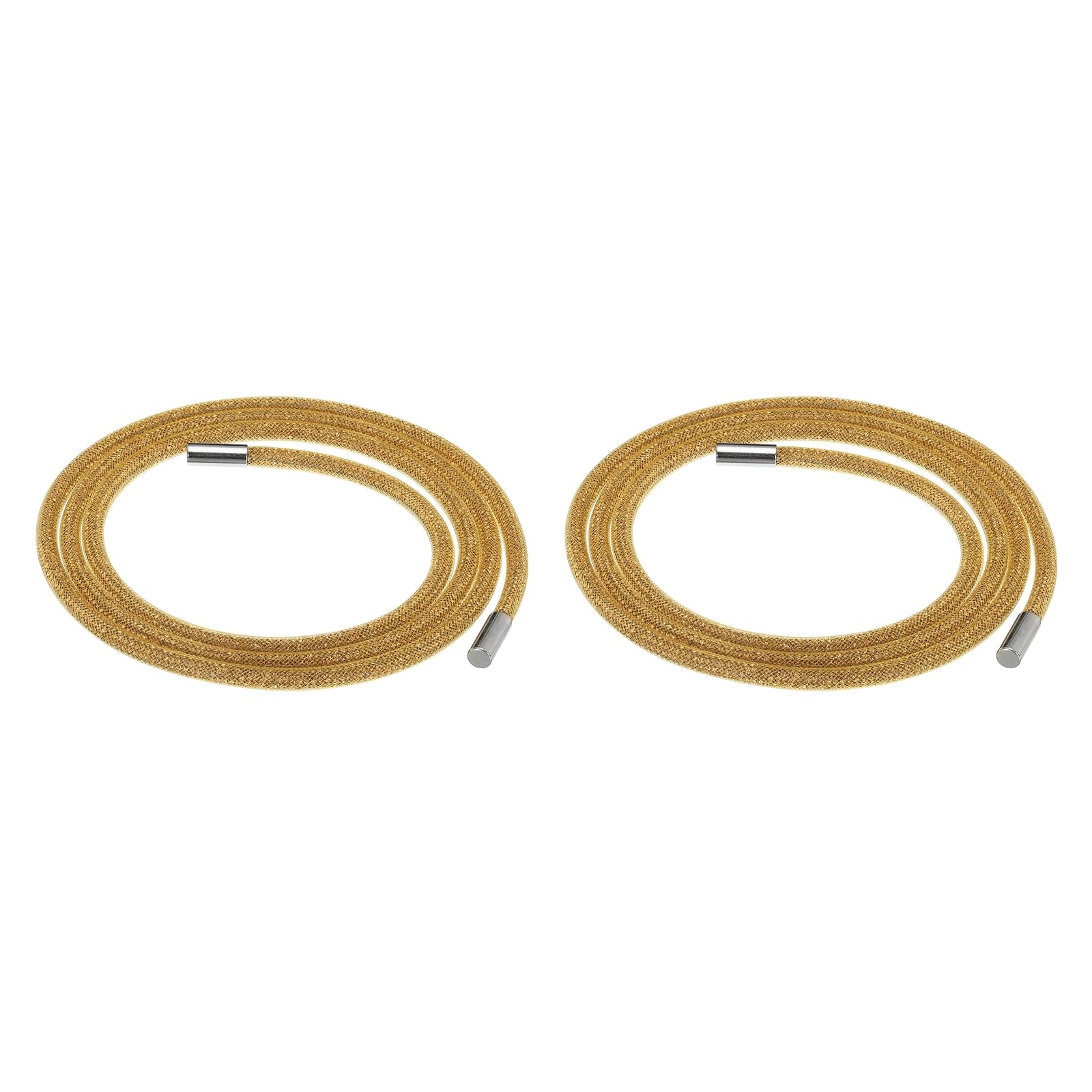 MECCANIXITY 2 Pcs 1.5 Yard 6 mm Rhinestone Tube Rope DIY Diamond String for DIY Trouser Hoodie Drawstring Sweaters Accessories Belt Yellow
