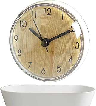 Wall Clock, Silent Cute Small Desk Decor, Table Watch Wall Clock Decorative, for Home Bedroom Living Room Bathroom Mirror Tile Glass School Office