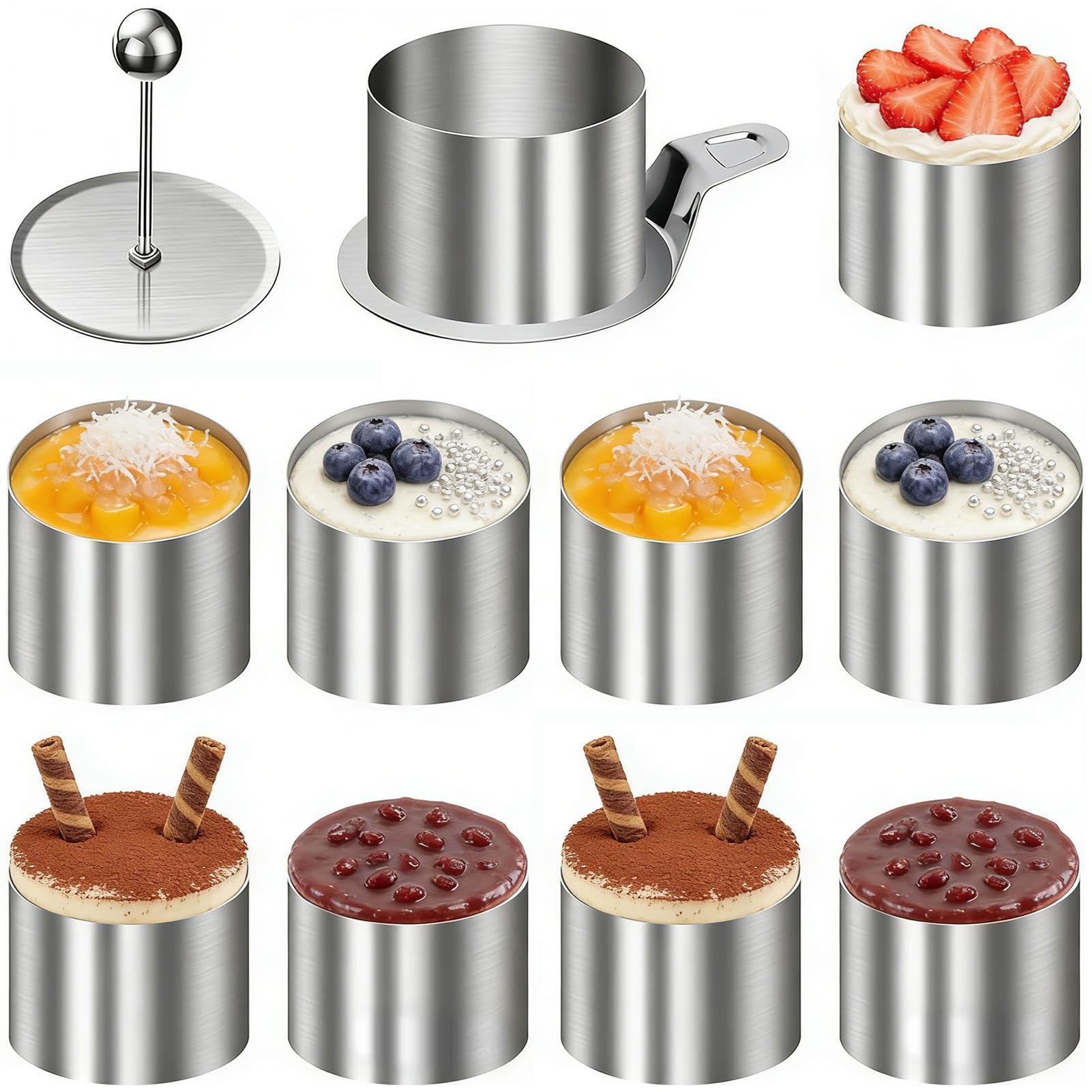 Moldes para postres de 3 pulgadas para sorprender en tus cenas con amigos
