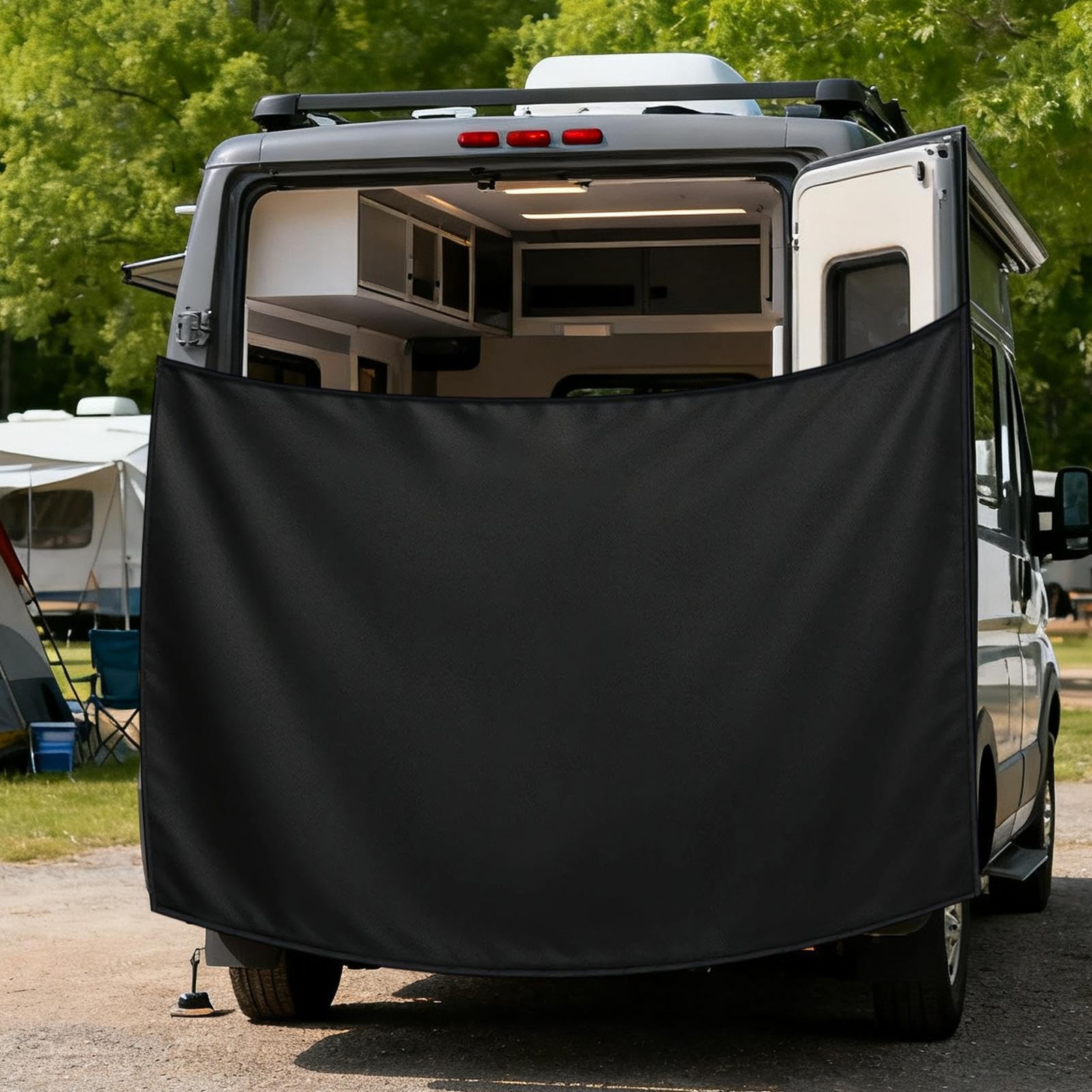 Générique Rideau D'Intimité pour Fourgon,Ajustable Magnétique Imperméable,Rideau De Douche Extérieure pour Van De Camping | pour Road Trip Camping Extérieur Plage Caravane Camion SUV