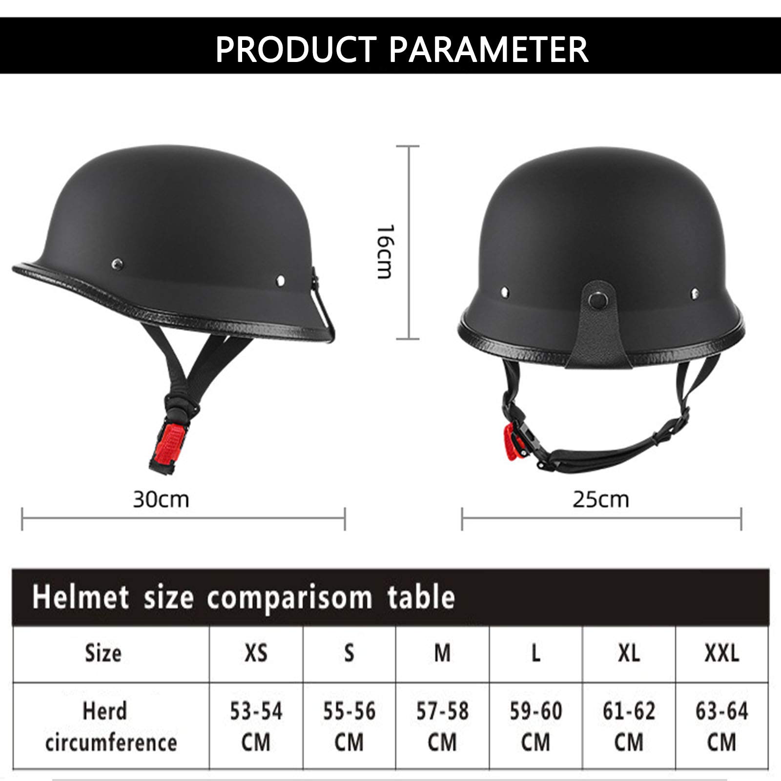 Casque de Moto Vintage Demi-casque de Style Allemand Casque de Moto Crâne Casquette Hommes et Femmes Dot/Ece Approuvé Vélo Scooter Atv Utv Skateboard Casque (55-63 Cm Casque de Moto Vintage Demi-casque de Style Allemand Casque de Moto Crâne Casquette Hommes et Femmes Dot/Ece Approuvé Vélo Scooter Atv Utv Skateboard Casque (55-63 Cm