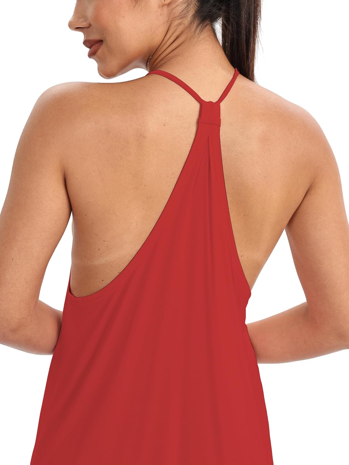 Mippo Workout Tops for Women Racerback Tank Open Back Athletic Shirts Gym Clothes Loose Fit - Image 5