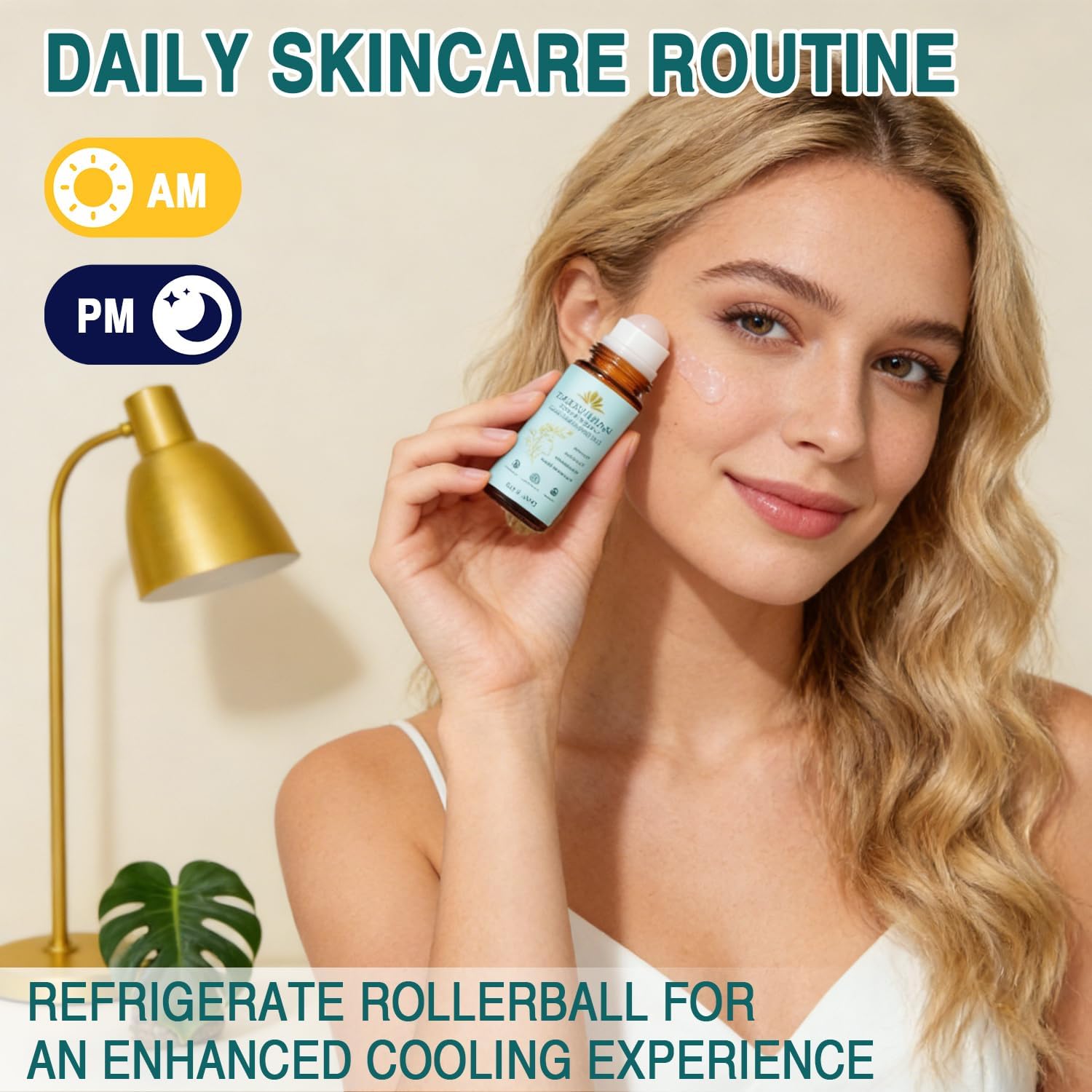 Frankincense and Castor Oil Rose Quartz Roller, Castor Oil Roll On, Organic Cold -Pressed, Firms Skin,Reducing Fine Lines, Suitable for Face, Neck, Abdomen, 50ML/1.7OZ - Image 3