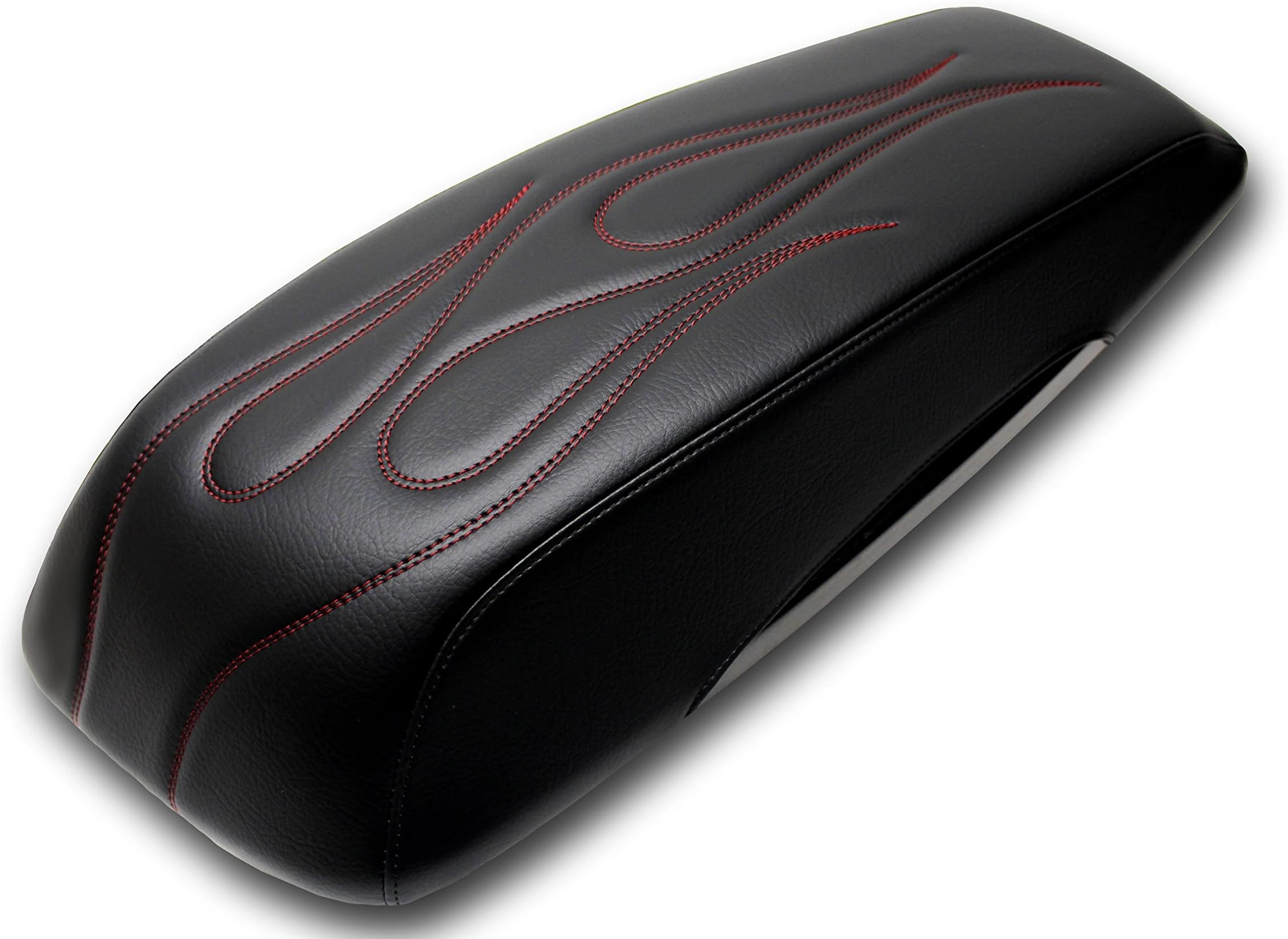 2014-2021 Premium Saddlebag Lid Covers For Harley Davidson Baggers by ShoreFire Design (Black Cherry Stitch)