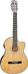 Violão Eletro-Acústico Cutway com Tensor de 2 Vias e equalizador gráfico de 3 bandas com afinador embutido. Cordas de Nylon - Natural