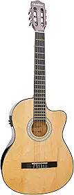 Violão Eletro-Acústico Cutway com Tensor de 2 Vias e equalizador gráfico de 3 bandas com afinador embutido. Cordas de Nylon - Natural