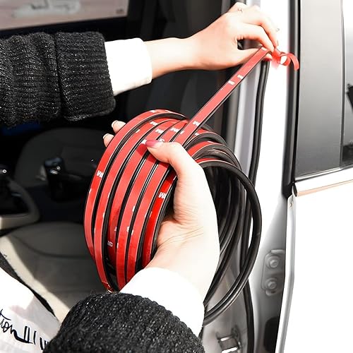 Miniatura 7 de Tira de sellado de goma autoadhesiva de doble capa para puerta de automóvil, 5 agujeros, aislamiento de ruido, protector de bordes, accesorios
