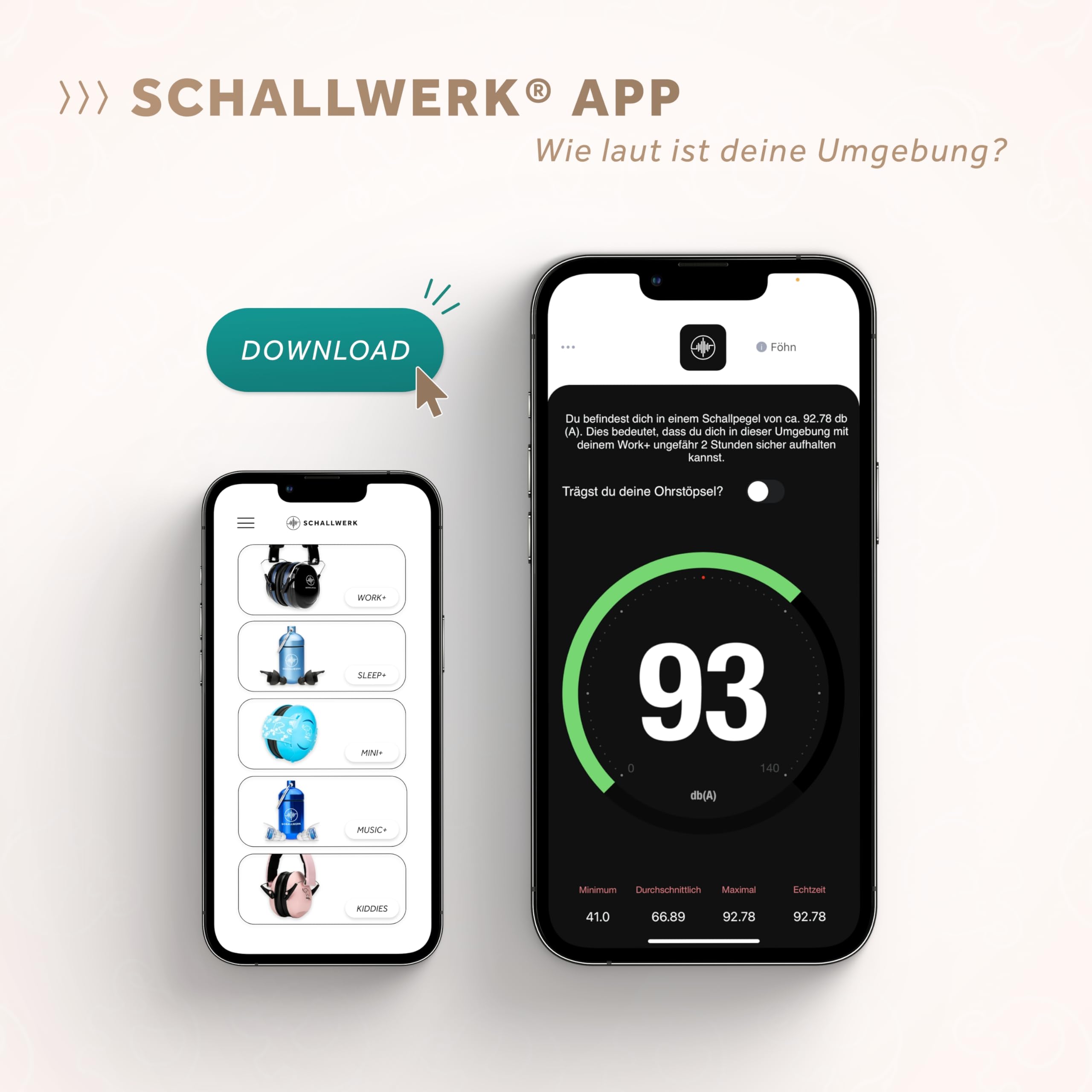 Schallwerk ® Mini+ Gehörschutz Baby & Kinder – Lärmschutz Kopfhörer für Kleinkinder – Hochwertige Ohrenschützer & Hörschutz speziell für Babys