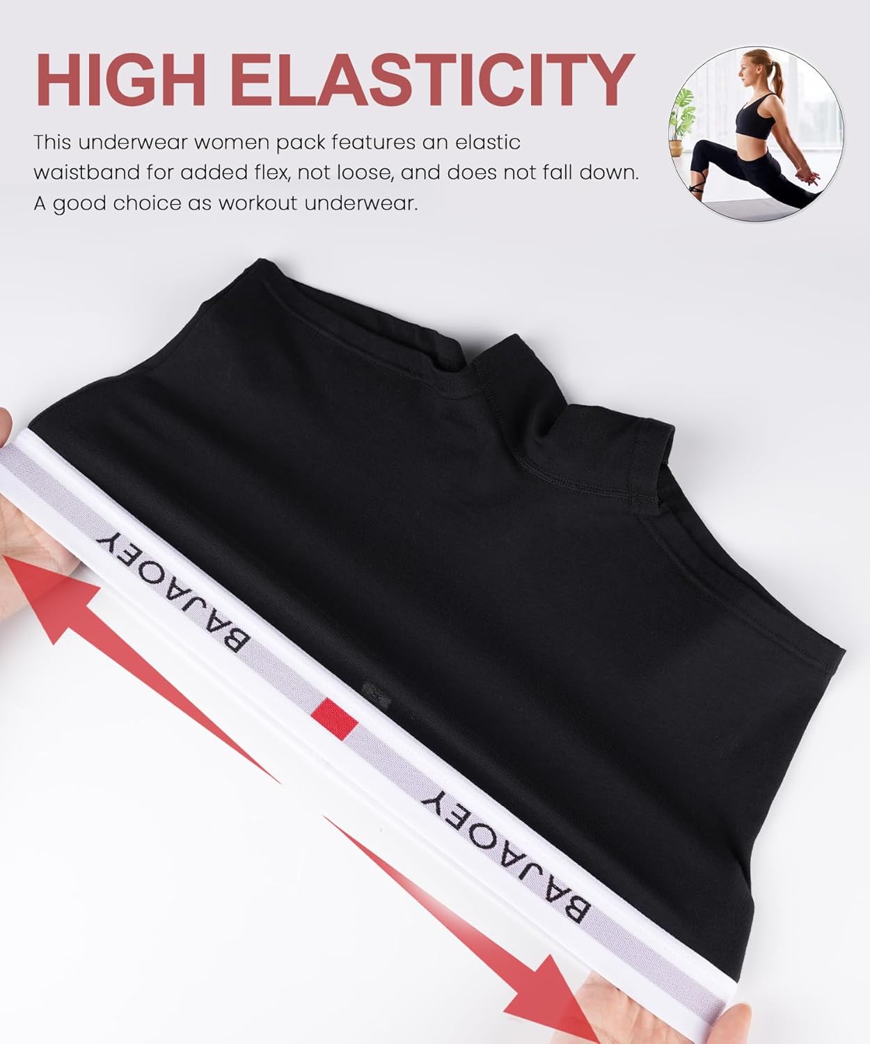 Cotton Boy Shorts Panties for Women Pack Boxer Briefs Women's Underwear Full Coverage Stretch Boyshort 5 Packs - Image 3