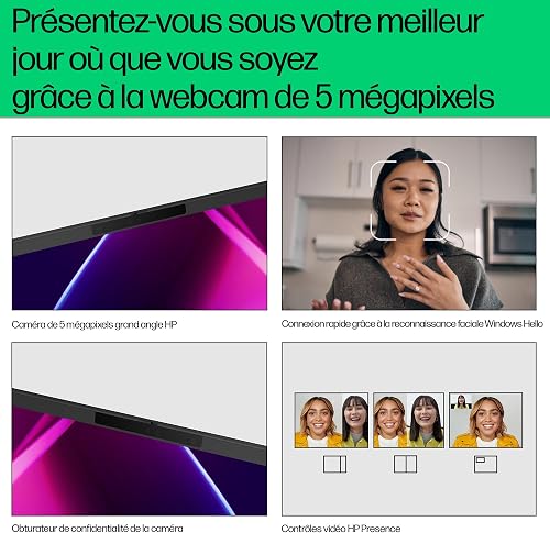 HP Pavilon Plus 14-ew1000sf Ordinateur Portable 14" 2.8K OLED 120 Hz, PC Portable (Intel Core Ultra 5 125H, RAM 16 Go, SSD 512 Go, Intel Arc Graphics, Windows 11), Laptop Bleu, Clavier AZERTY - 6