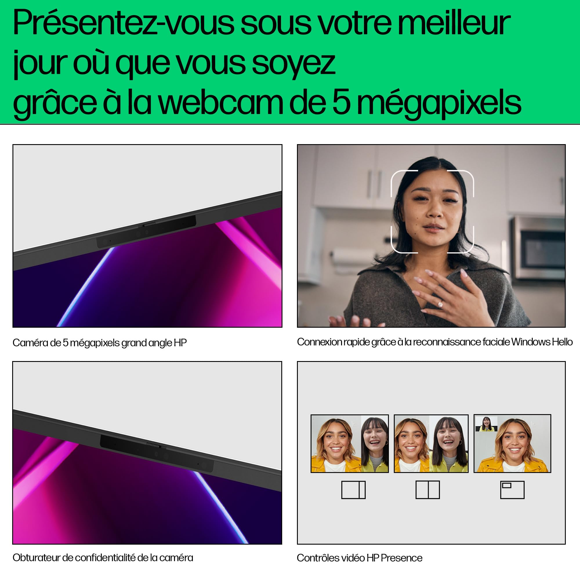 HP Pavilon Plus 14-ew1000sf Ordinateur Portable 14" 2.8K OLED 120 Hz, PC Portable (Intel Core Ultra 5 125H, RAM 16 Go, SSD 512 Go, Intel Arc Graphics, Windows 11), Laptop Bleu, Clavier AZERTY