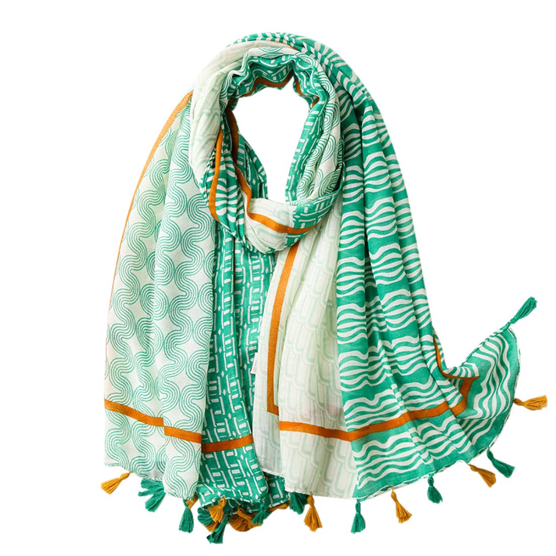 Fairygate Women's Fgyt23226 Green Scarf Scarves & Wraps Celebrity Style Gifts Long Oversized Lightweight Maxi Sarong Shawl Stole For Scarfs 23226
