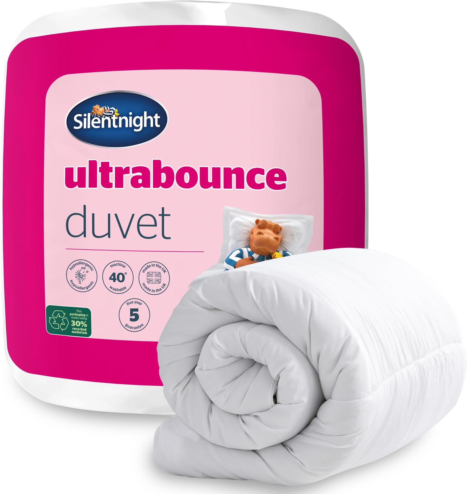 Silentnight Ultrabounce 13.5 Tog Duvet, White, Double