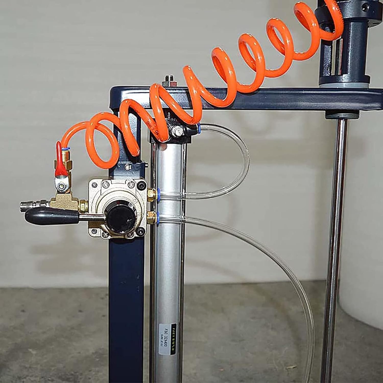 Pneumatic Bracket Mixer, 5 Gal/20LPneumatic Paint Mixer Machine, Desktop Vertical Air Agitator, for Mixing Feed, Plaster, Paint, Cement, Mortar,Scatterplate(Scatterplate)