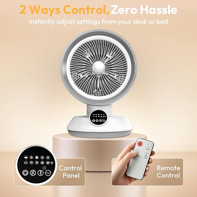 Calefactor Eléctrico Portátil Convector 1500W 120V con Ventilador y Oscilación miniatura 5