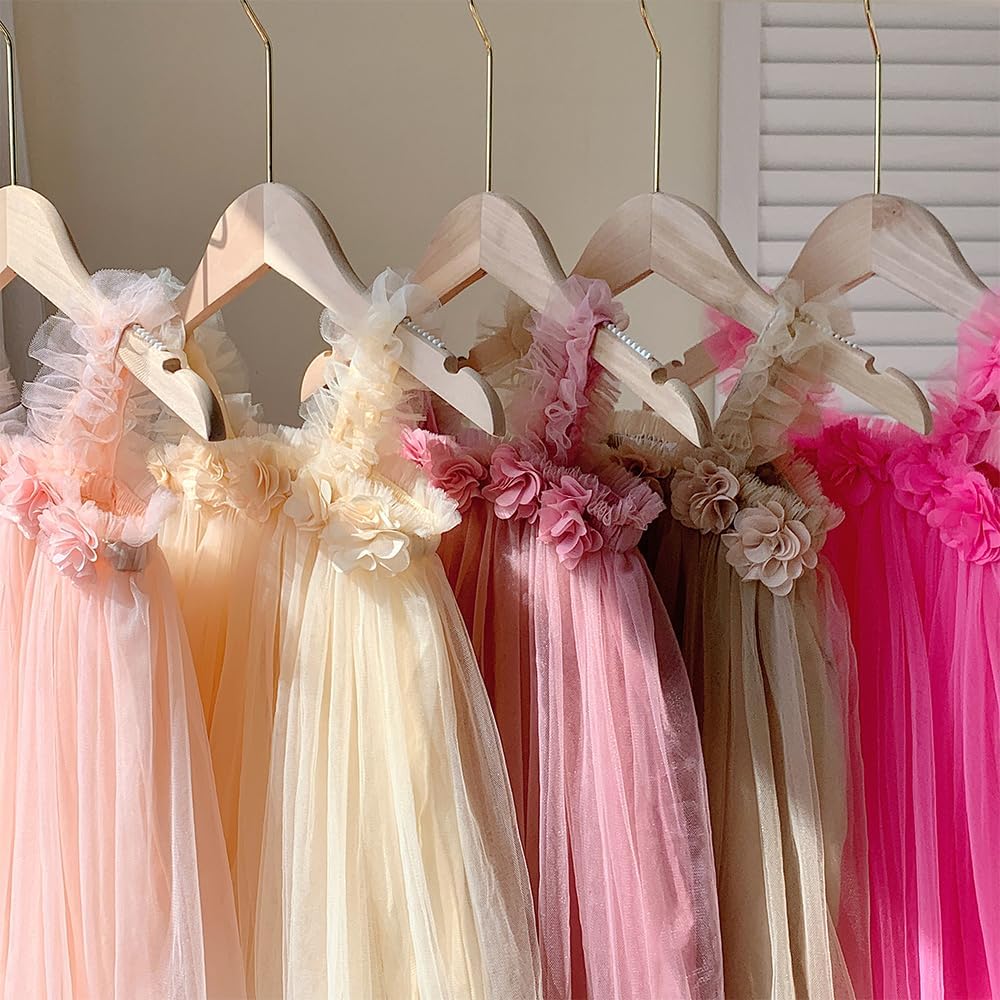 Baby Girls Layered Fly Sleeve Tutu Dress Casual Party Tulle Tunic Dresses 9M-3T - Image 2