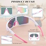 FEISEDY Lunettes de soleil Sport Hommes Femmes Cyclisme Lunettes de sport miroirs pour MTB Road Bike Randonnées en cours UV400 Protection B2388