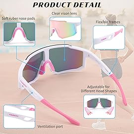 FEISEDY Sports Sunglasses for Men, Women and Teens - Baseball, Biking, Cycling UV400 Protection B2388
