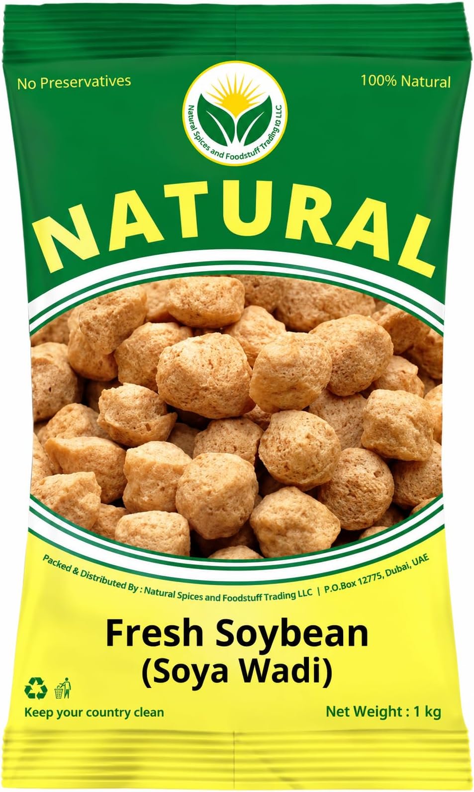 Natural Fresh Soya Chunks, 1kg