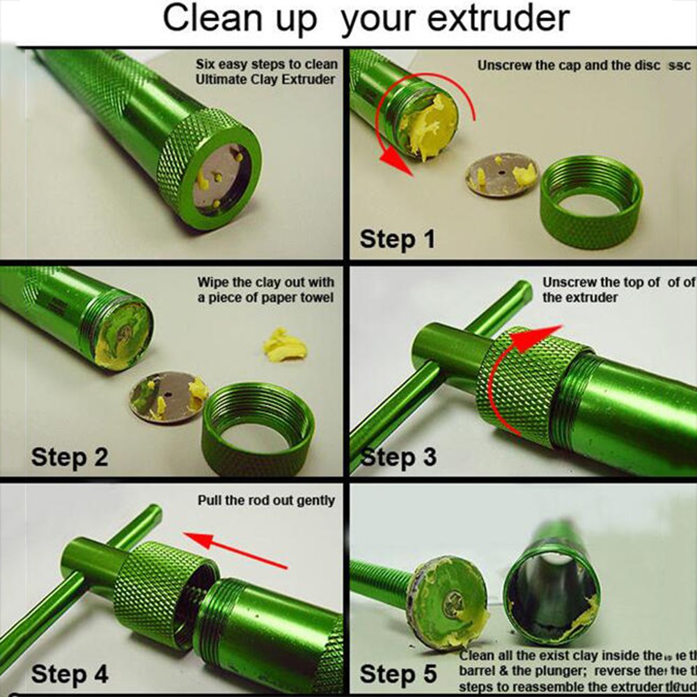 Sugar Paste Extruder with 20 Tips Sugar Craft Fondant Cake Decorating Tool Paste Extruder Clay - Image 4