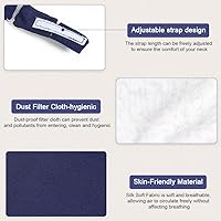 Vista 6 de Cubierta de estoma de cuello para traqueotomía, cubierta de laringectomía transpirable para cuidado de traqueotomía, suministros de traqueotomía