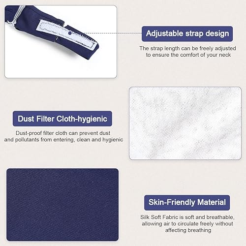 Miniatura 5 de Cubierta para estoma de traqueotomía, cubierta de laringectomía transpirable para cuidado de traqueotomía, suministros de traqueotomía, protector de