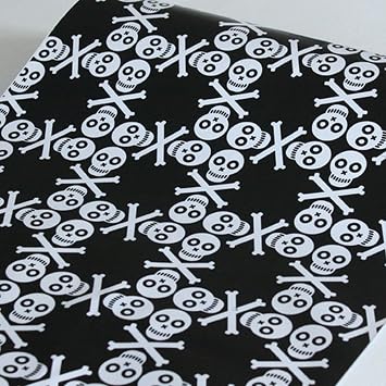 Yifely Peel & Stick Wallpaper Roll Cool DIY Wall Art for Bar Bedroom Club, White Skeleton, 32.8 Feet by 17.7 Inch