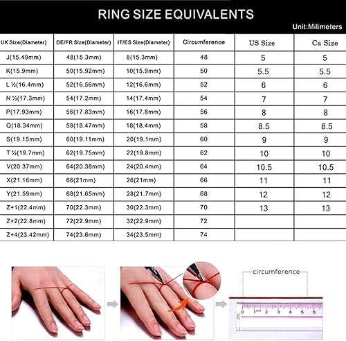 Miniatura 7 de GW Lovely 925 Sterling Silver Ring for Women Girls Zirconia Band Ring Statement Rings for Birthday Wedding Gift