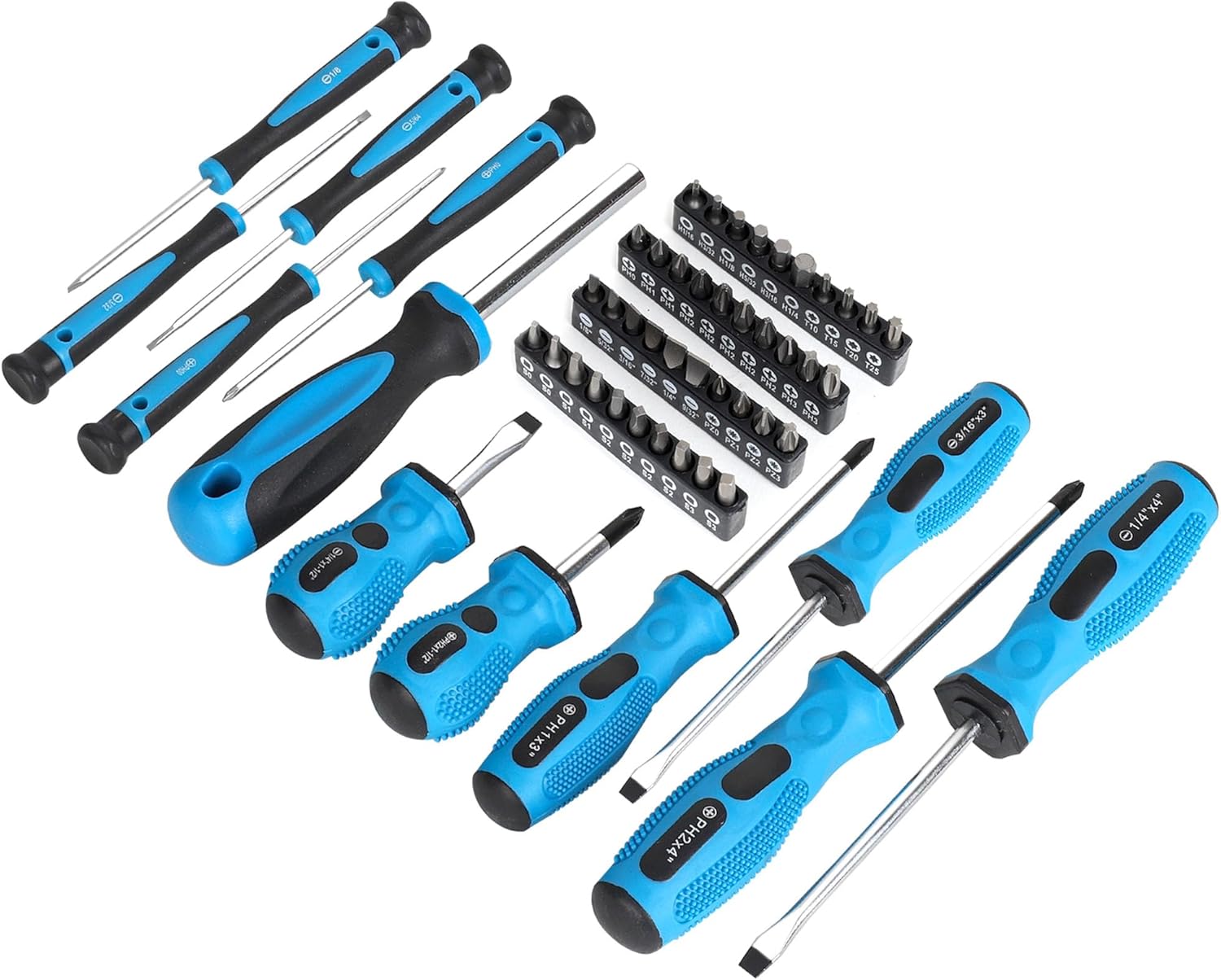FASTPRO 220-Piece Home Tool Set, Household Repairing Tool Kit with 12-Inch Wide Mouth Open Storage Tool Bag, Blue