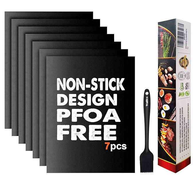 WALFOS 可重复使用不粘烧烤垫套装 - 高温耐热烧烤垫