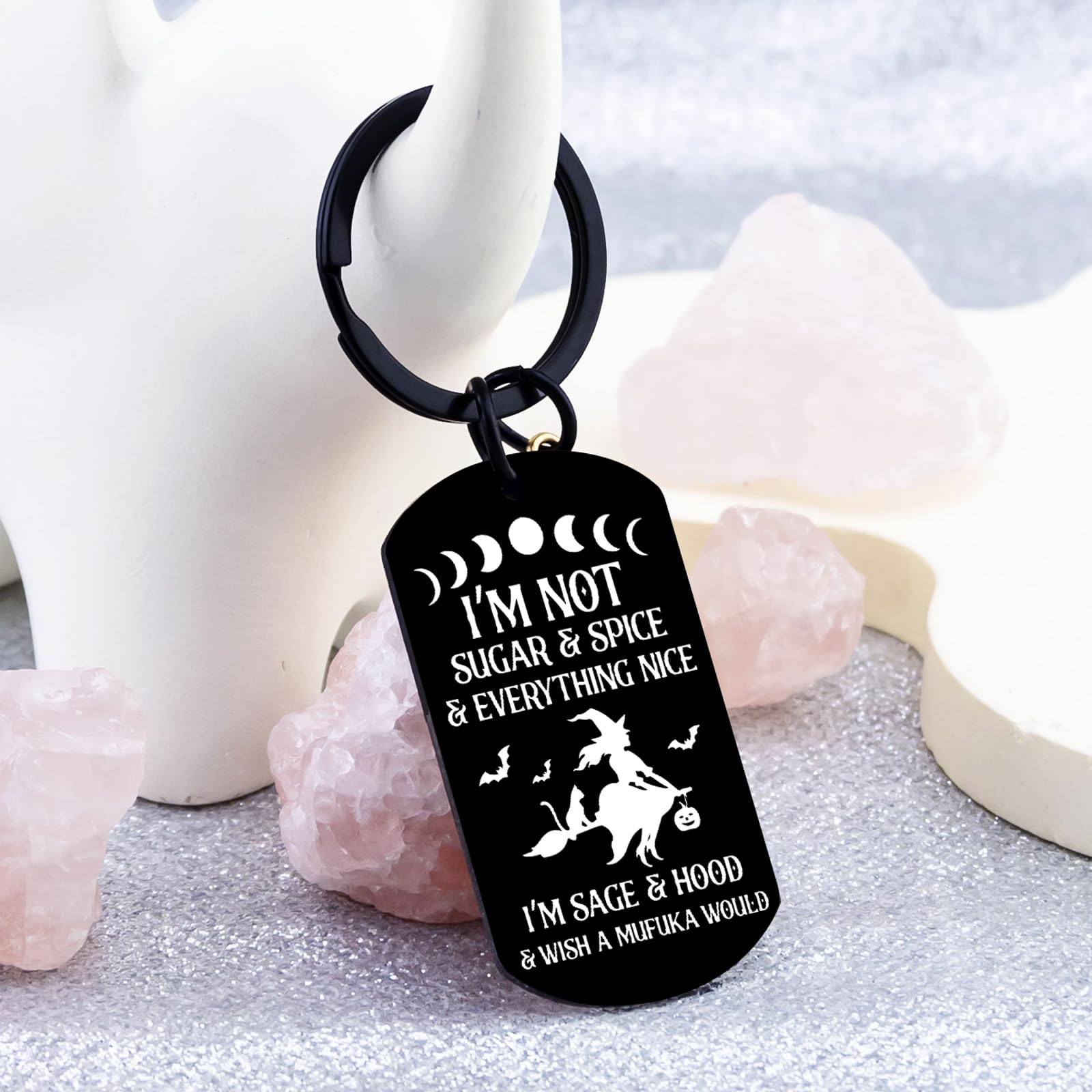 Witchy Gifts for Women Witchy Keychain Gifts for Witchcraft Lovers Decor Witch Accessories for Women Teen Girls Halloween Basket Stuff Birthday Wicked Gift Ideas