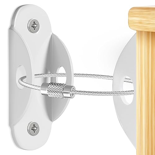 Anclajes para muebles a prueba de bebés (paquete de 10) Anclajes de muebles anti punta que aseguran 400 libras, correas de anclaje de pared para