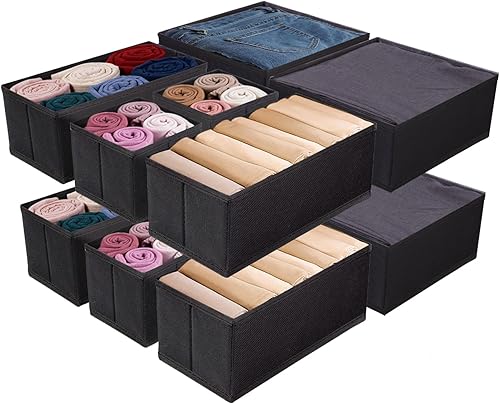 Juego organizador de cajones para ropa de bebé, almacenamiento de aparador de guardería, divisores de armario para calcetines, ropa interior,