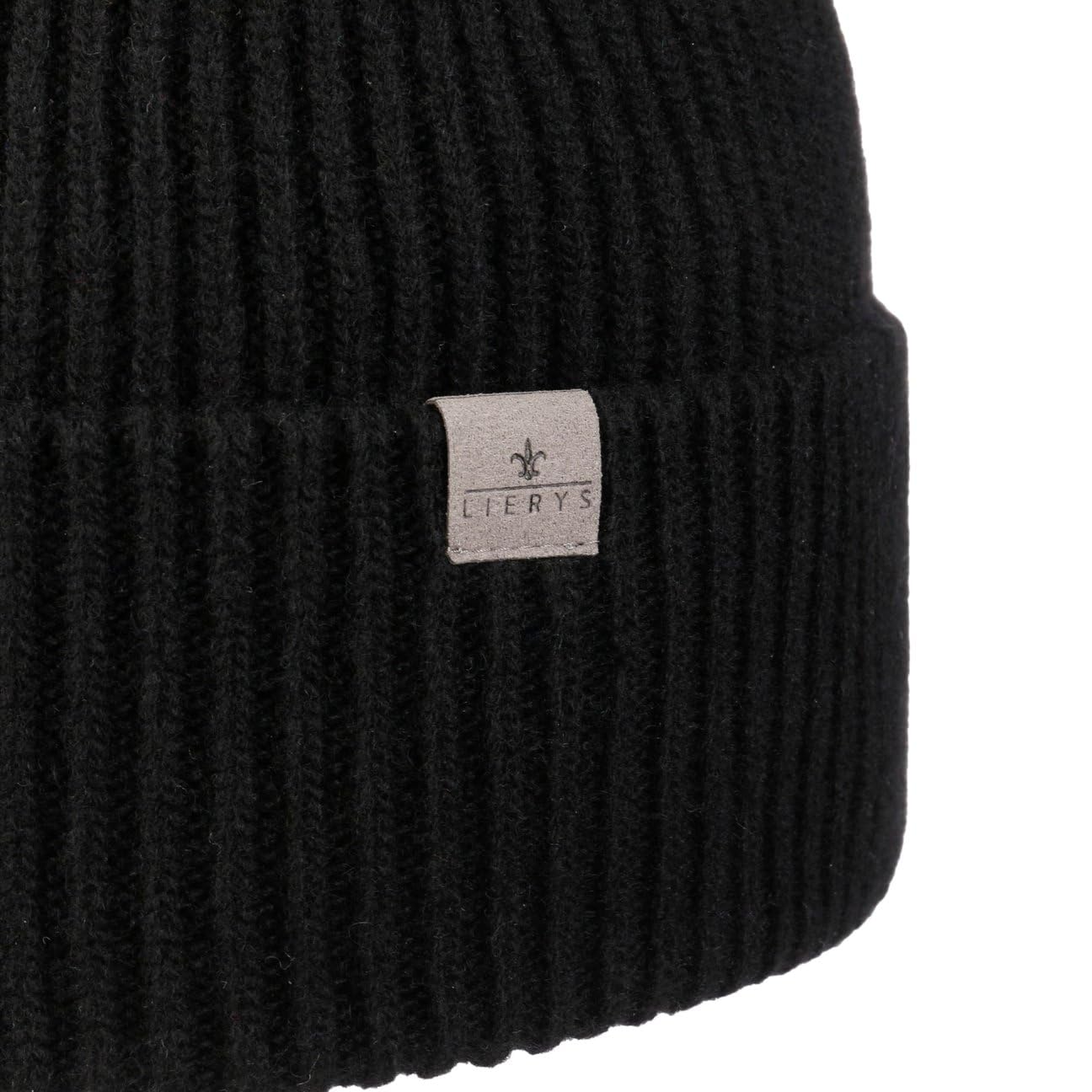 LIERYS Uni Merino Rib czapka Wyprodukowano w Niemczech Unisex Jesien Zima