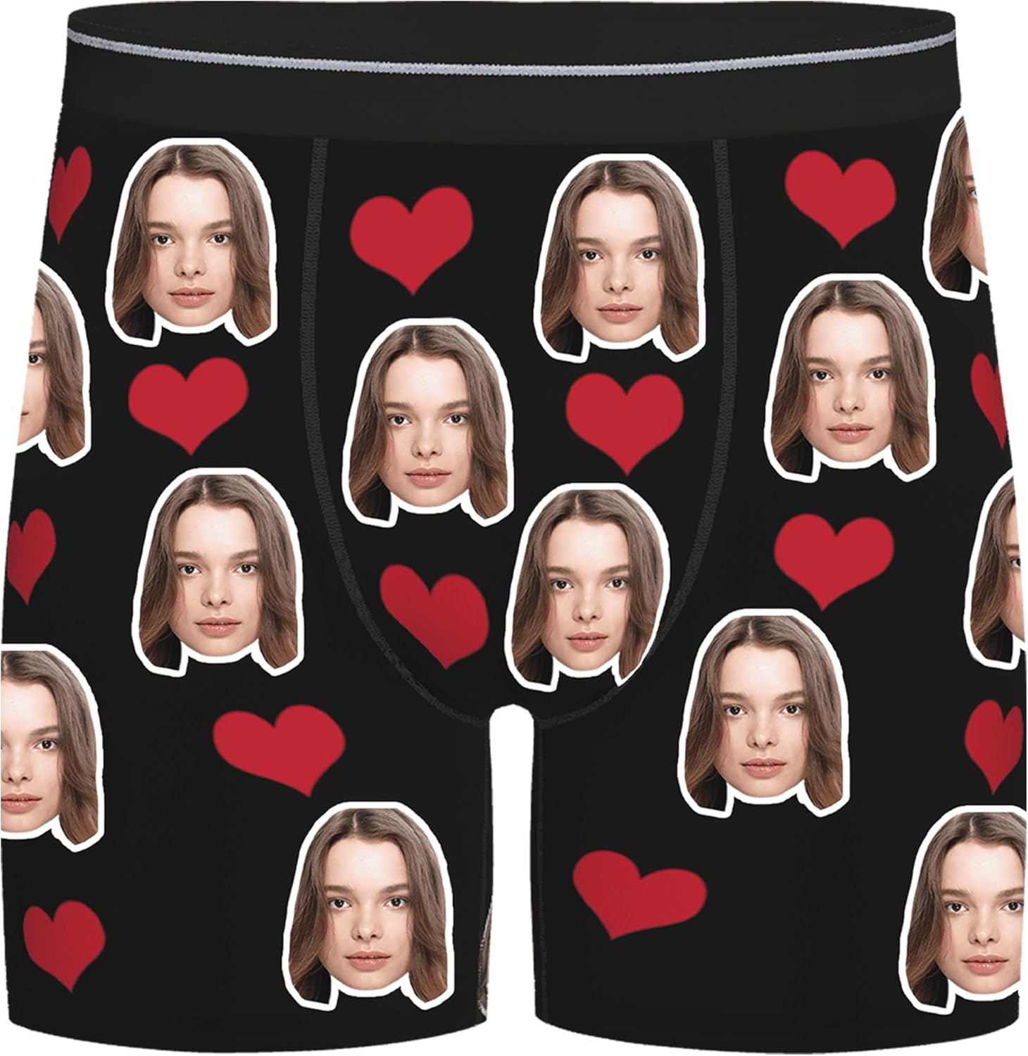 Personalized Boxers for Men, Customized Long Underwear, Boxers with Face on Them, Gifts for Boyfriend Husband