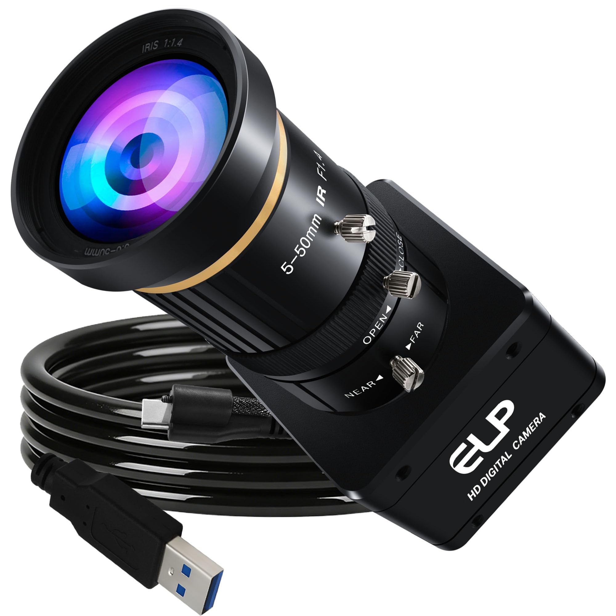 【定価約３万円】ELP 500万画素 60fps グローバルシャッター カメラ Amazon.co.jp: ELP 高速グローバルシャッターUSB3.0ズームカメラ、720P