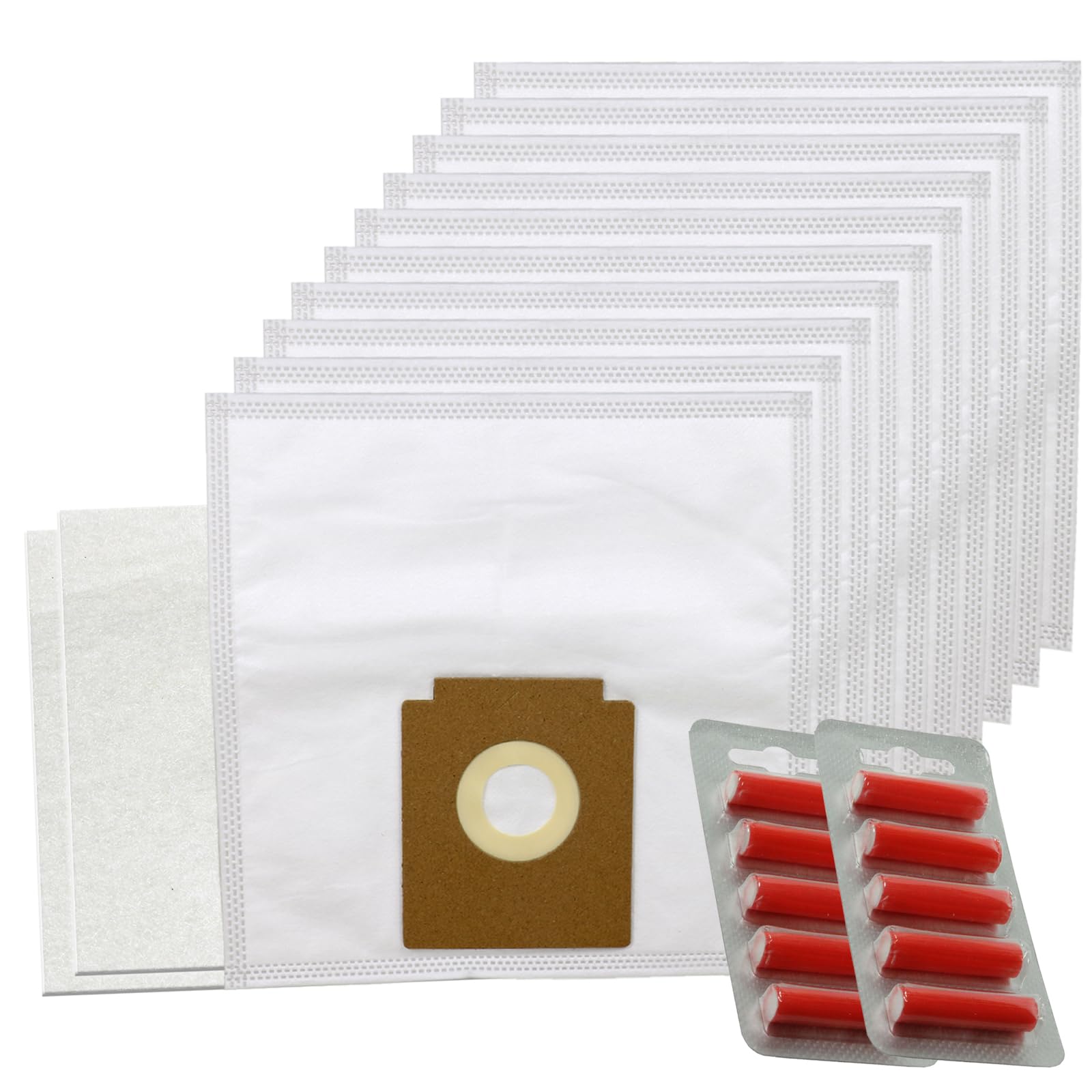 SPARES2GO SMS Microfibre Cloth Bags for Zanussi Compact Power ZAN3002, ZAN3002EL Vacuum Cleaner (Pack of 10 + Fresheners) — image 1